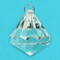 Acrylic Crystal Diamond Shaped Pendant (Pack of 6
)